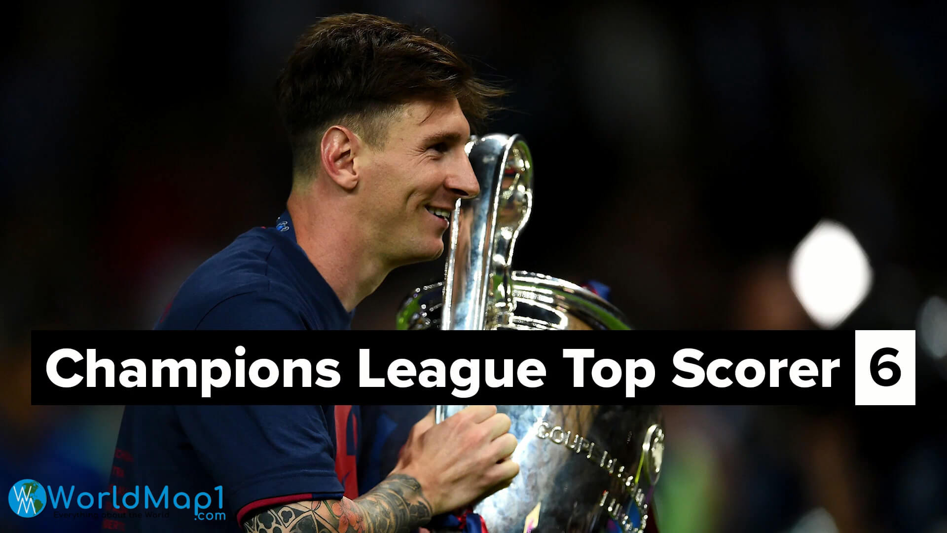 Messi remporte 6 fois le titre de meilleur buteur de la Ligue des champions